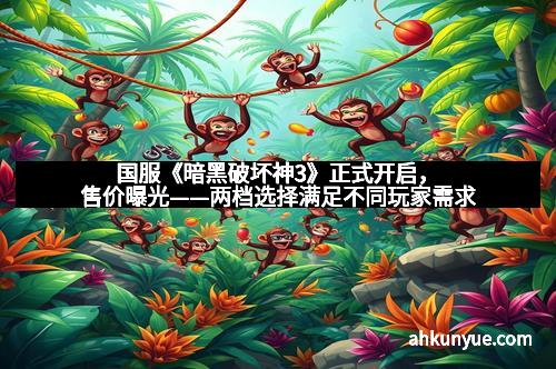 国服《暗黑破坏神3》正式开启，售价曝光——两档选择满足不同玩家需求